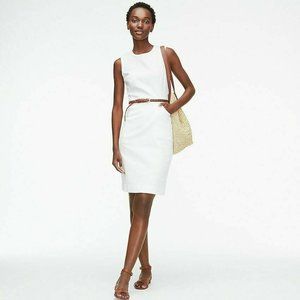 J.Crew Twill Sheath WHITE Dress